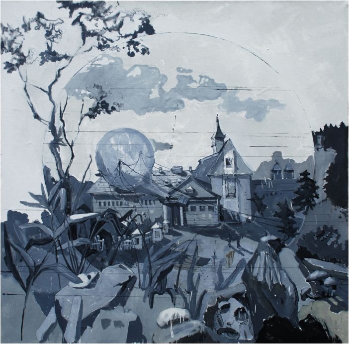 Baln, olej na pltn, 140x140 cm, 2009