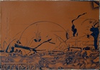 Terra nostra,  enamel paint on canvas, 50x70 cm, 2006